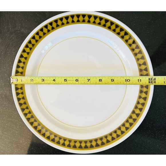 Vintage Mikasa Mediterrania Dominique 12" Chop‎ Plate Black Pyramids Platter MCM - Picture 3 of 7